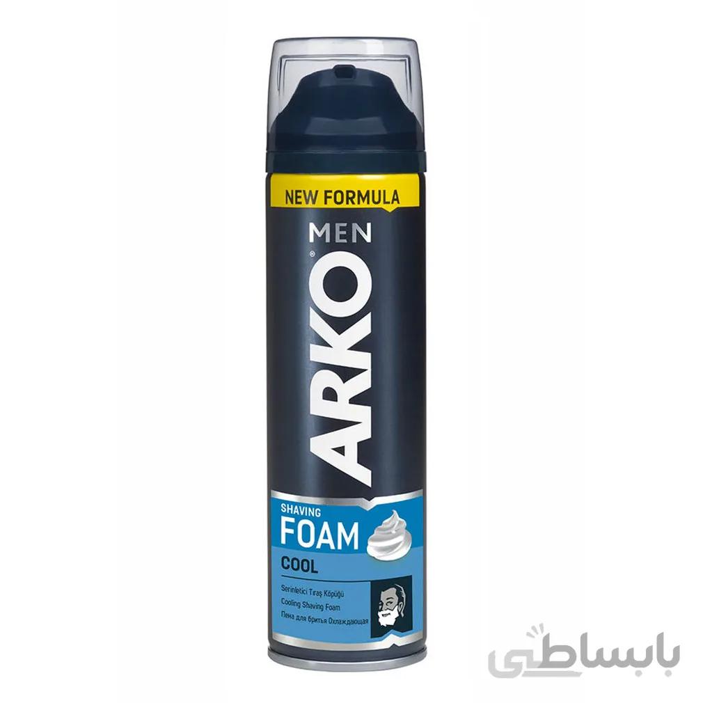 فوم اصلاح آرکو مدل Cool حجم 200 میلی لیتر ا ARKO MEN Cool Shaving Foam 200ml کد 365509
