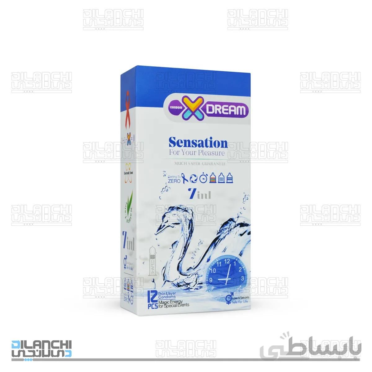 کاندوم ایکس دریم مدل حساس Sensation بسته 12 عددی