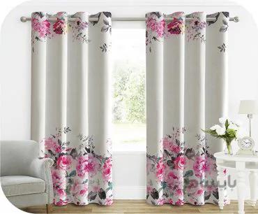 پرده چاپی طرح گلدار - کد 405
