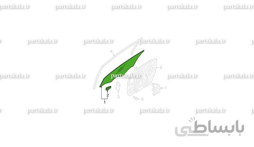 شیشه جلو چپ طرح اصلی سوناتا هیبرید