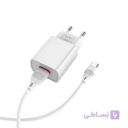 شارژر دیواری Borofone BA20A + کابل Type-C (گارانتی 6 ماهه)