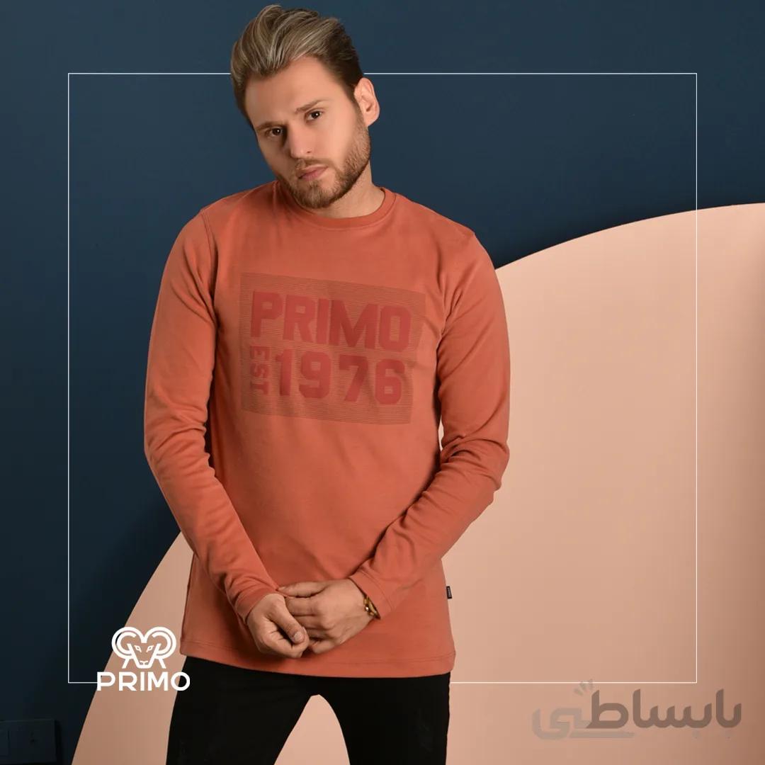 تیشرت پنبه مردانه مدل آستین بلند چاپی 514101