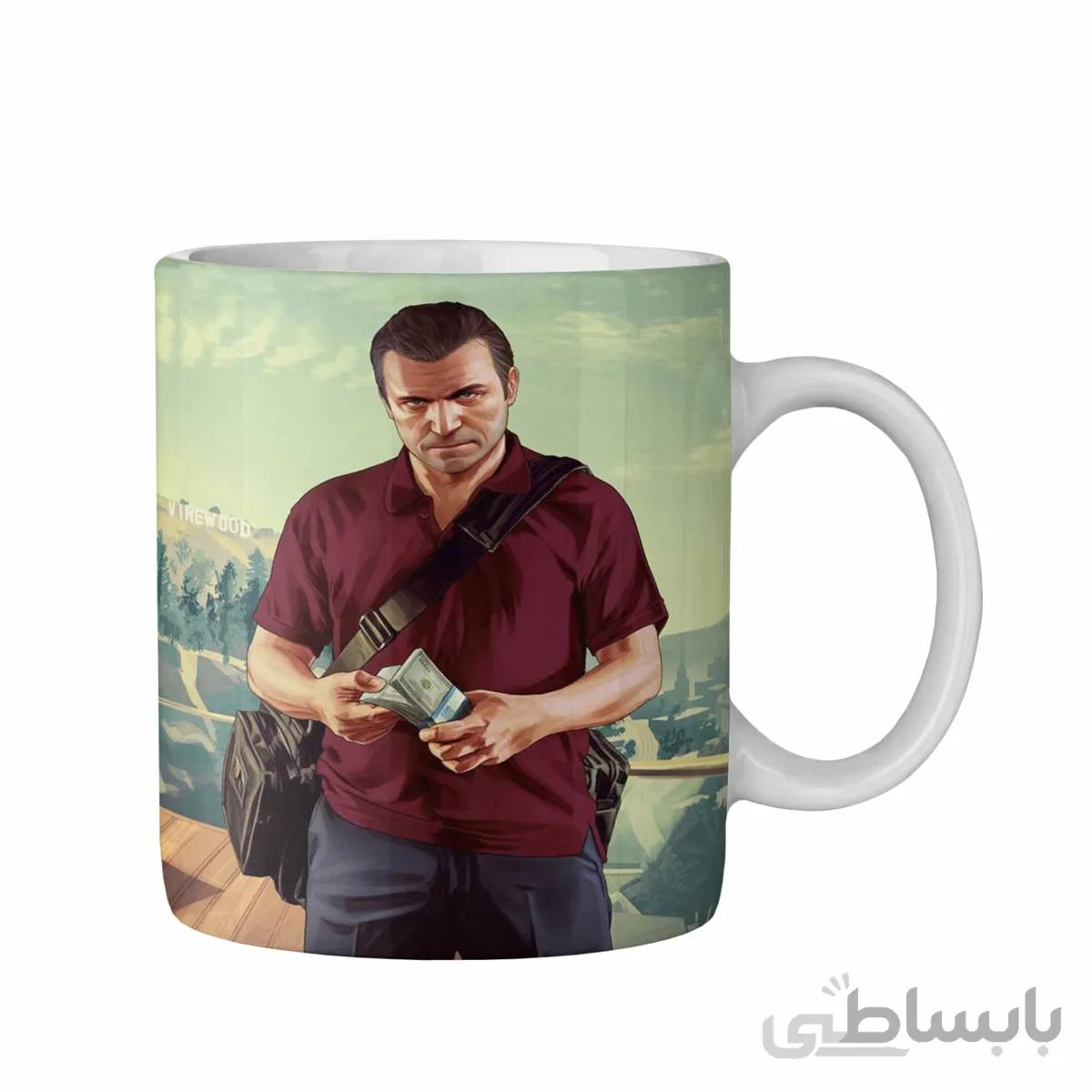 ماگ طرح بازی جی تی ای وی GTA V-کپی