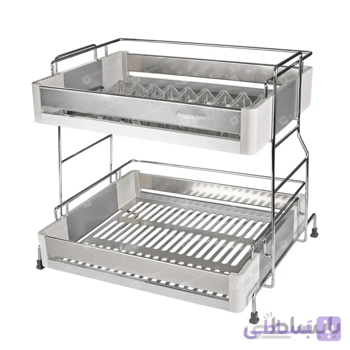سبد آبچکان کنار سینک سری 2 رنگ سفید سایز 50 فانتونی مدل H022 — تصویر 1