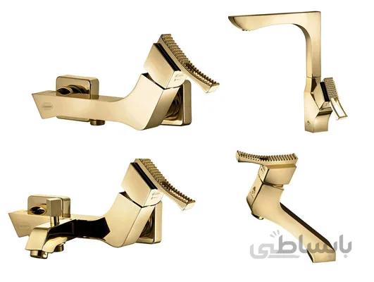 شیرآلات درخشان مدل پرنس (گلد*ست کامل)
