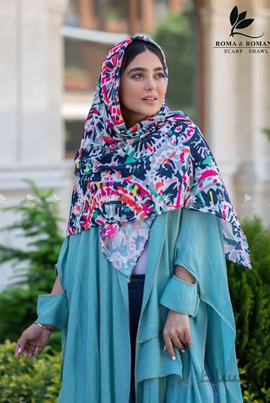 روسری نخی رومانو طرح 10