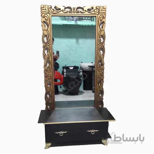 دکور آرایشگاه اینه بلند کنسول کوتاه