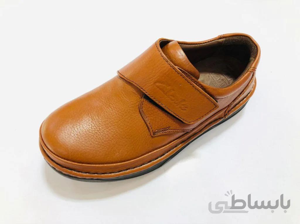 کفش طبی مردانه تمام چرم طبیعی شهاب