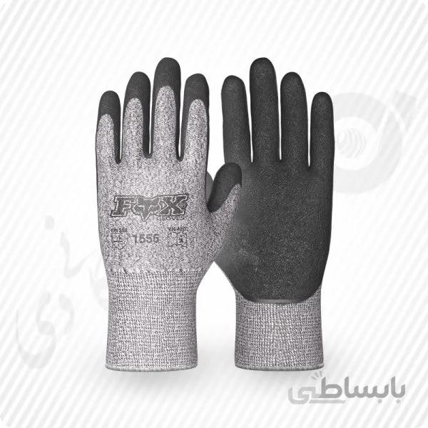 دستکش ضد برش کف مواد لتکس کات5 FOX (کد: 1555)