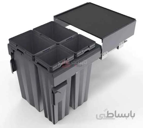 سطل زباله ریلی آرام بند کد 9022 Max Bin ملونی