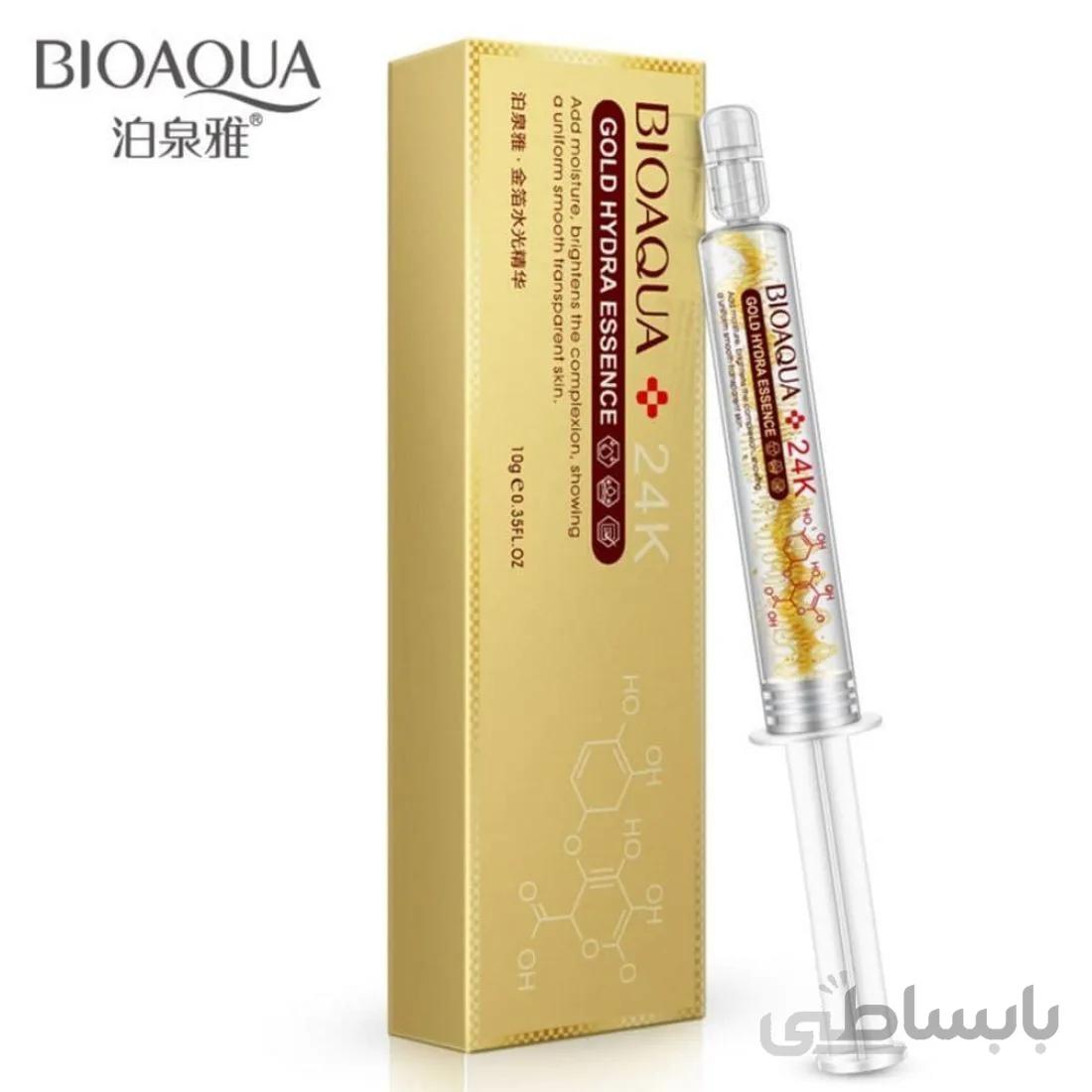 سرم آبرسان صورت ابریشم و کلاژن بیوآکوا طرح سرنگ Bioacqua Facial Hydrating Serum