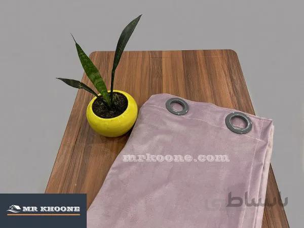 پرده آماده مخمل گارنت یاسی