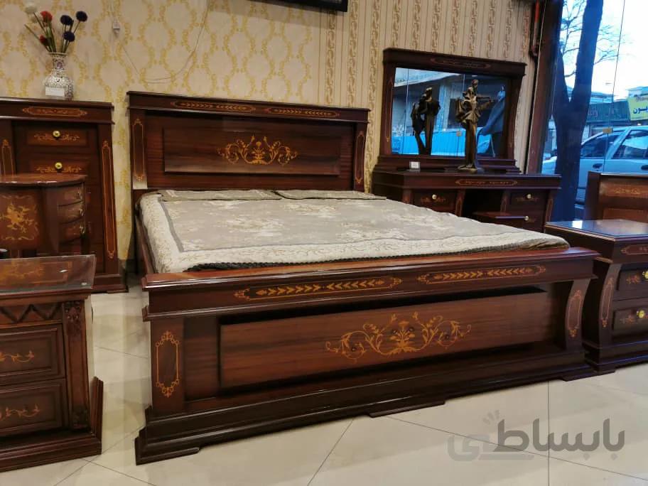 سرویس خواب معرق چوبی مدل قایقی کد ۱۰۱۹۷۸