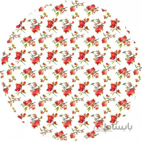 رومیزی مخمل گرد یلدا انار