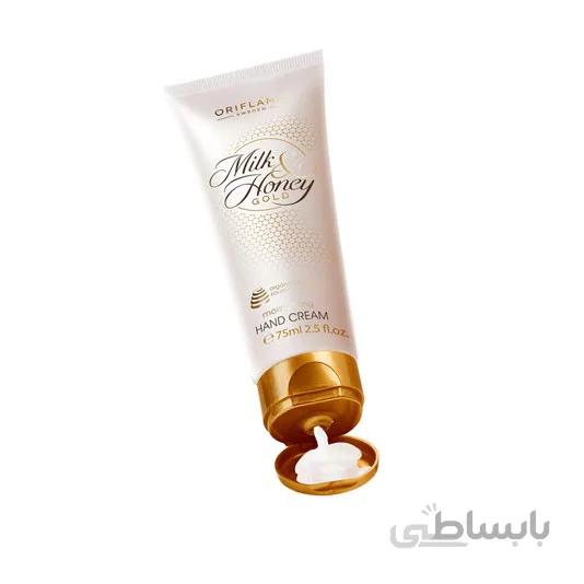 کرم دست تغذیه کننده اوریفلیم حاوی شیر و عسل مدل 31606 ا Milk & Honey Gold Moisturising Hand Cream 31606