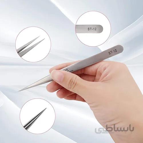 پنس مژه سر صاف ناوینا
