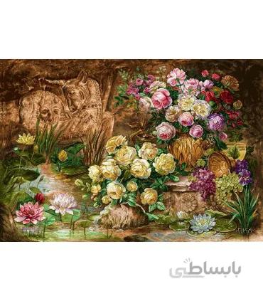 نخ و نقشه تابلو فرش گل کد 108