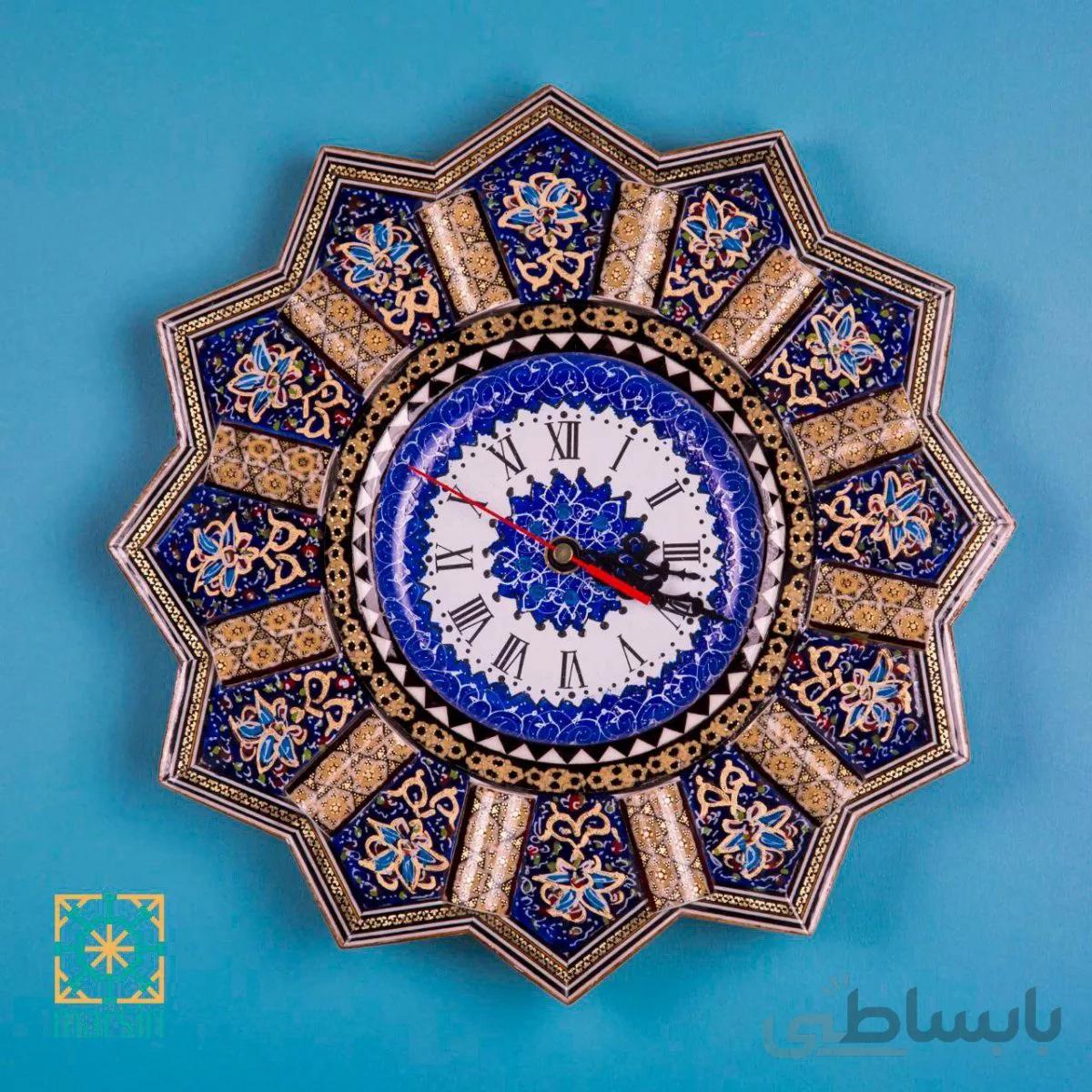 ساعت دیواری خاتم کاری کد 54