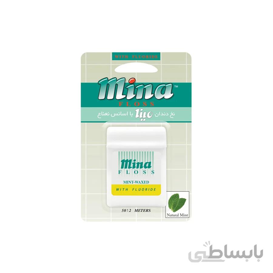 نخ دندان مینا با اسانس نعنا ۵۰ متر