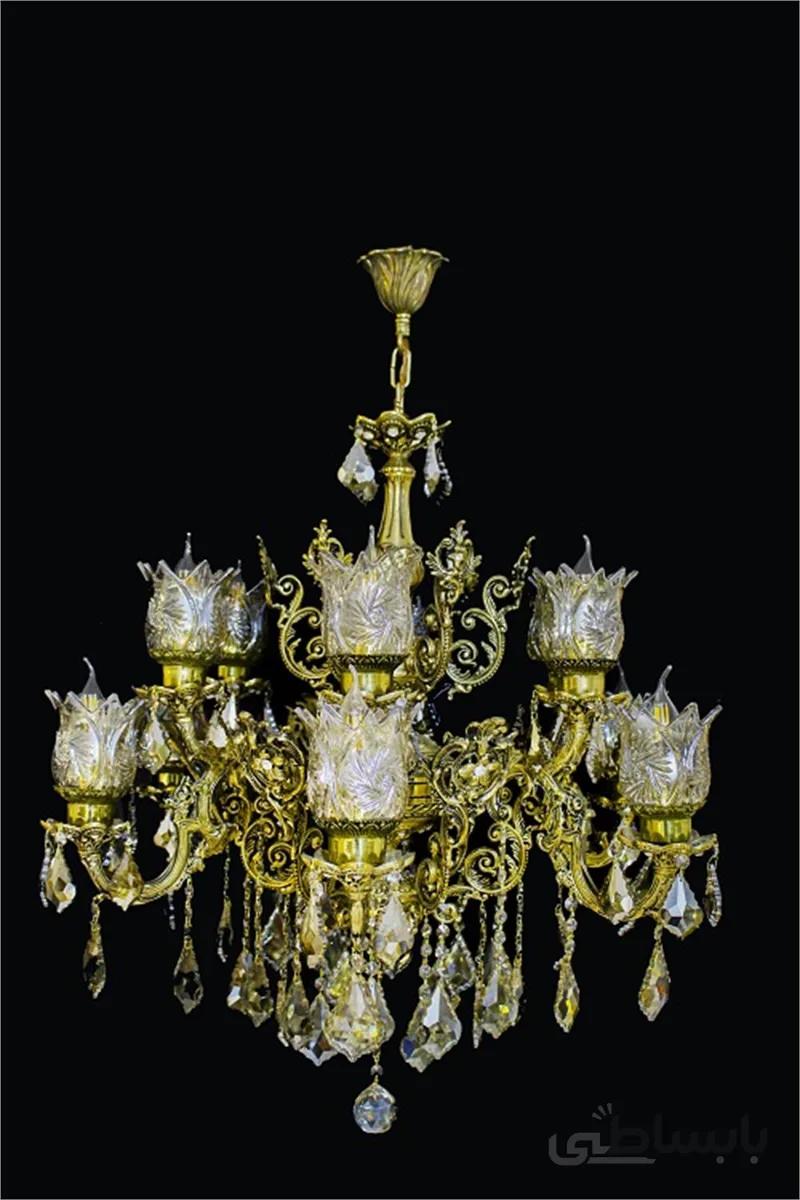 لوستر 6 شاخه 2 گل بزرگ ا 6 branches Chandelier 2 big flower