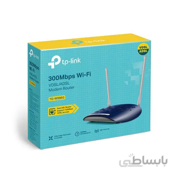 مودم روتر ADSL/VDSL بیسیم TP-Link مدل TD-W9960 گارانتی شرکتی ا 300Mbps Wireless N VDSL/ADSL Modem Router TD-W9960 V1.2 SHERKATI