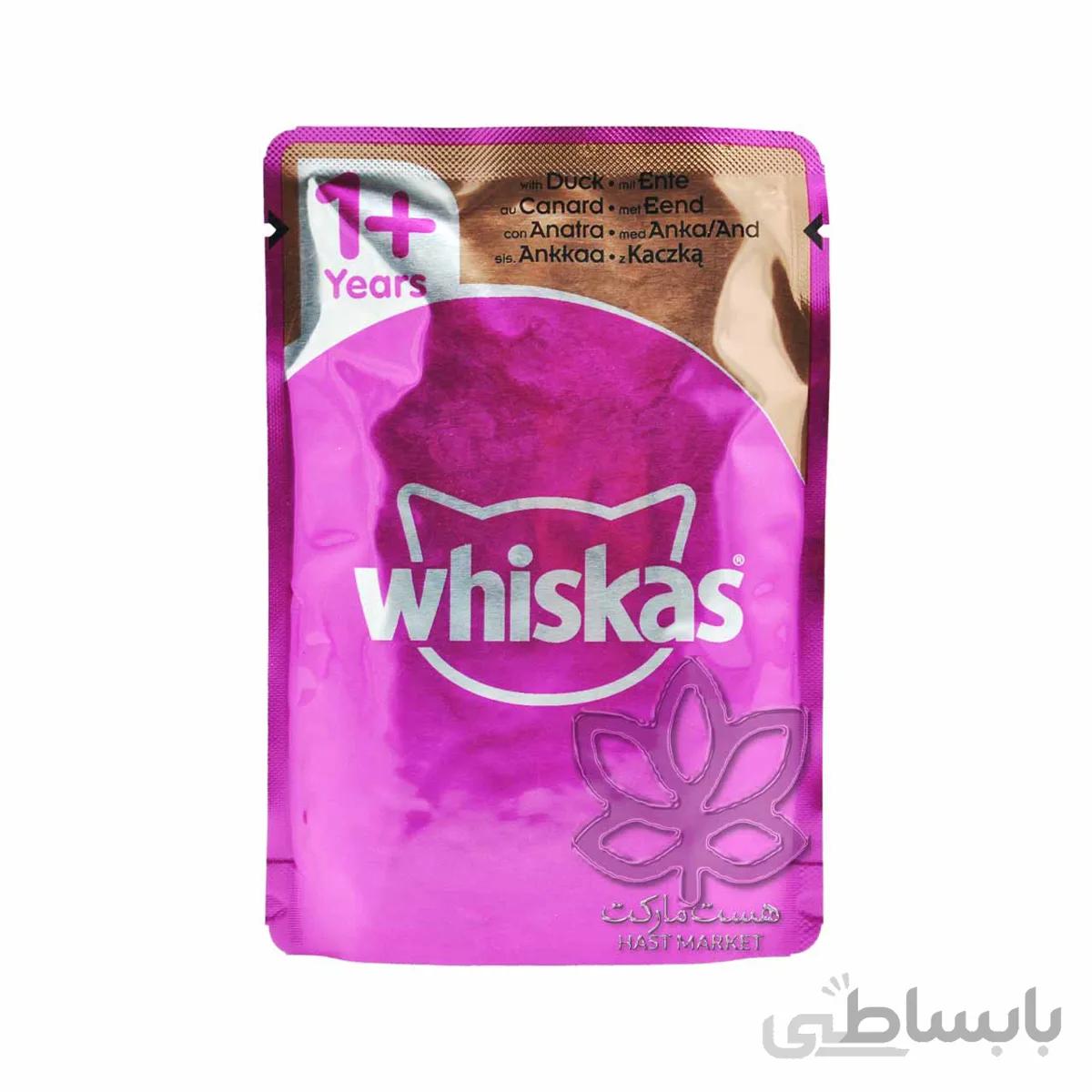 پوچ ( سوپ ) گربه طعم اردک ( بالای یک سال ) ۱۰۰ گرم ویسکاس – whiskas