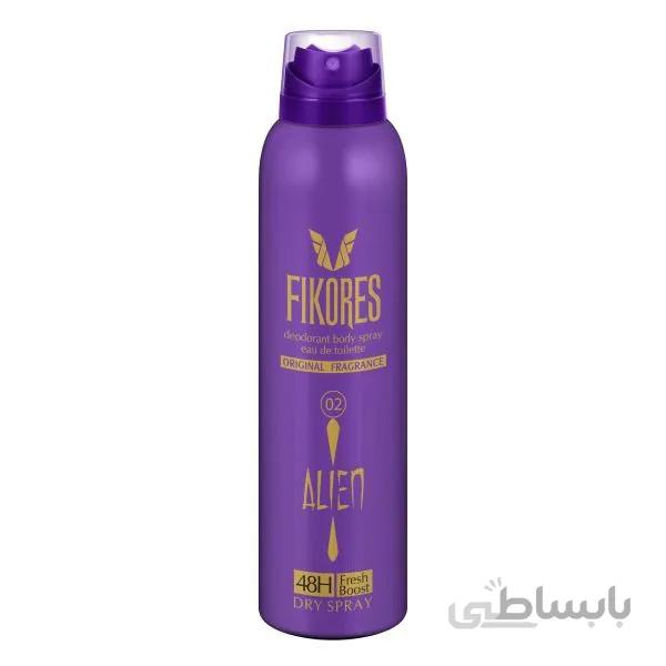 اسپری خوشبو کننده بدن زنانه فیکورس مدل Thierry Mugler Alien حجم 200 میلی لیتر FIKORES
