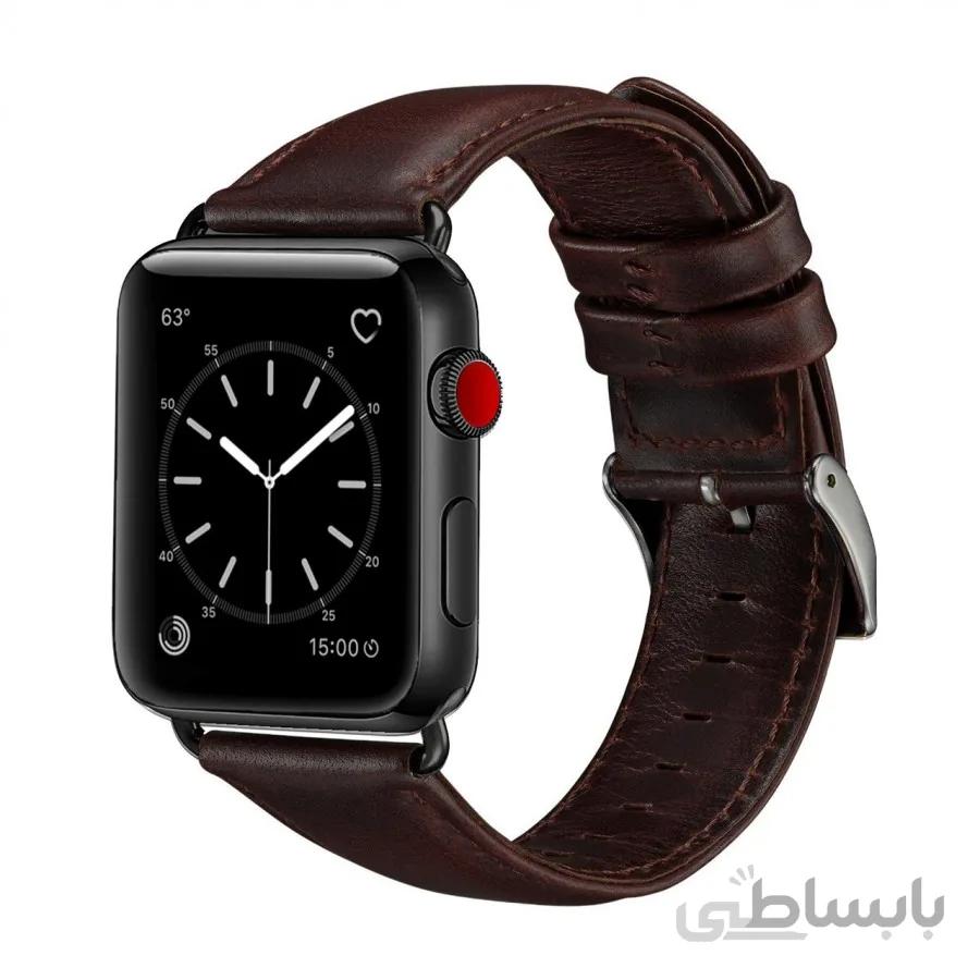 بند چرمی اپلواج مدل Fashion Leather Band سایز 42/44mm