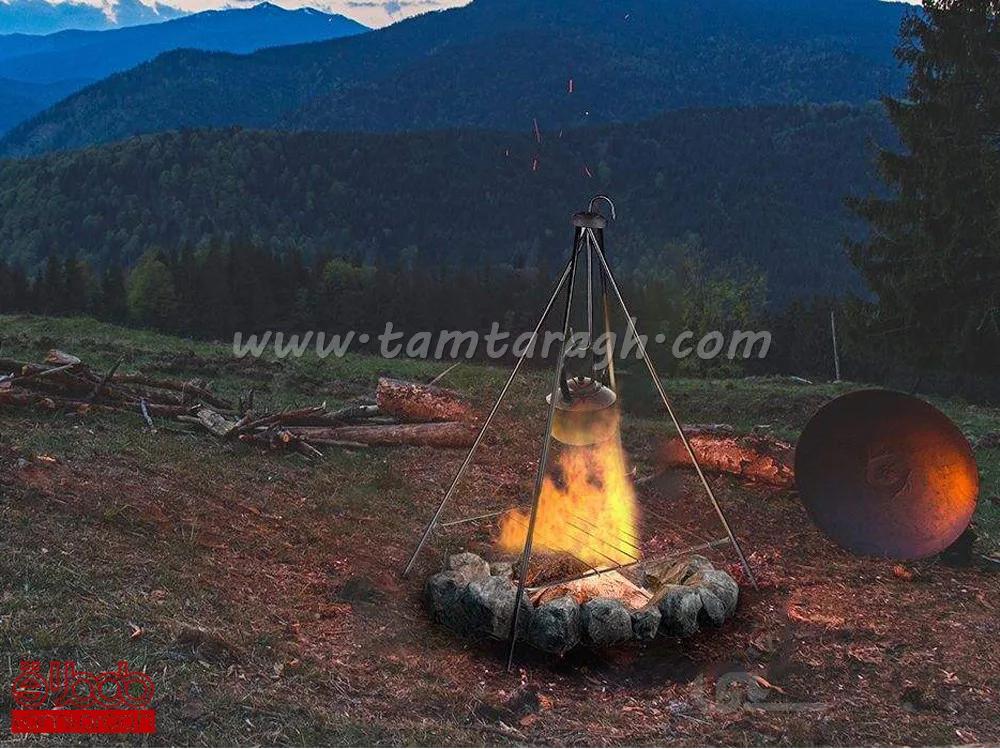 کباب پز چند کاره در دو سایز بزرگ و کوچک (منقل تاشو سفری)