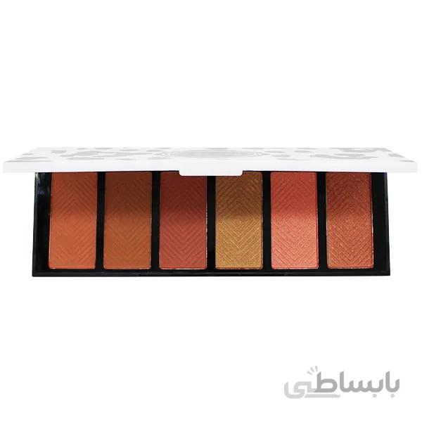 پالت رژگونه،کانتور و هایلایتر ۶ عددی مینی استار مدل آیکونیک لایتس (Ministar Professional Makeup Iconic Lights And Contour Pro-Code 01)