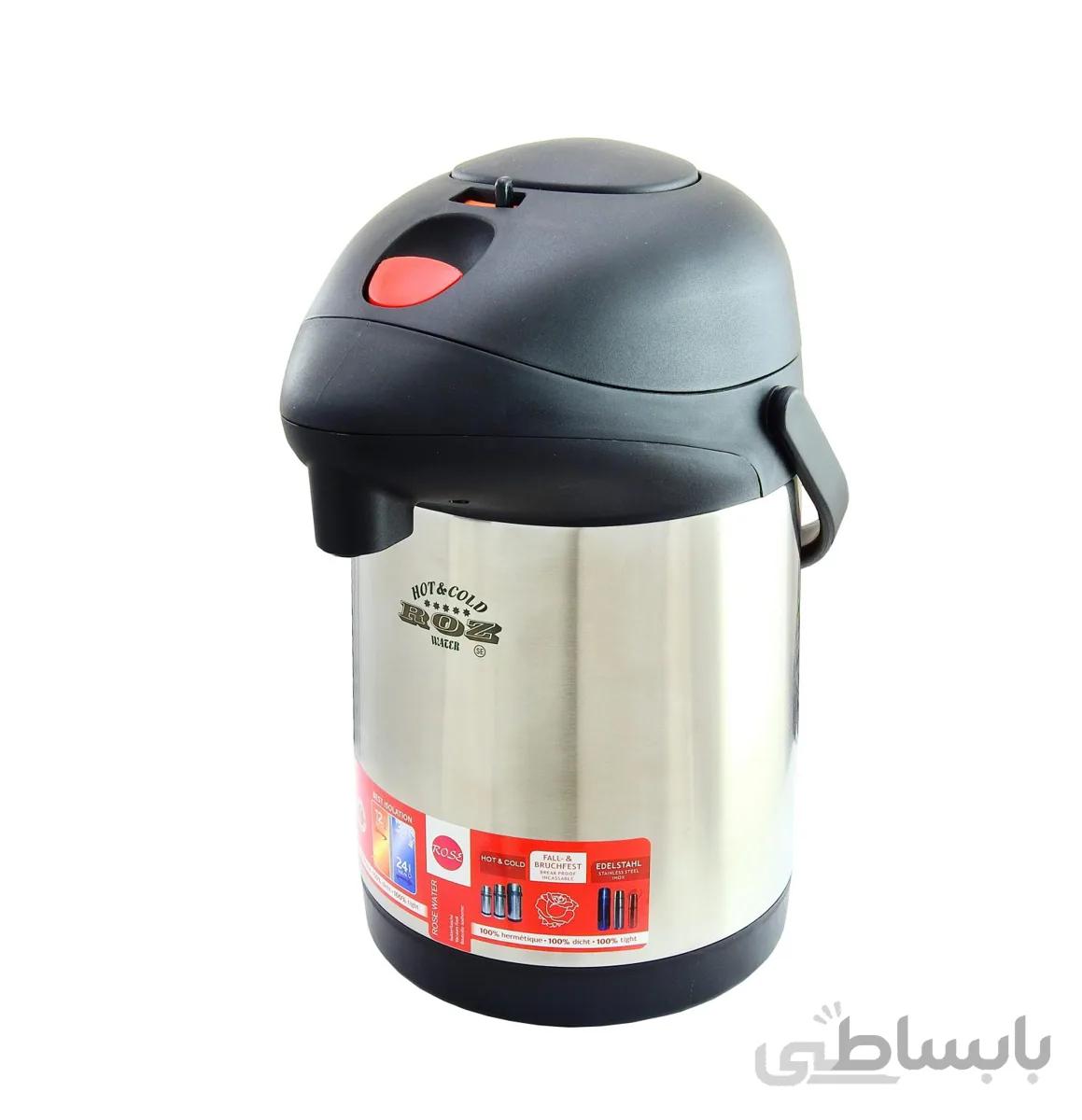 فلاسک پمپی استیل رز 2.5 لیتر ا Roz flask