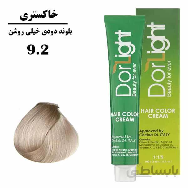 رنگ موی بلوند دودی خیلی روشن (9.2) دورلایت سری دودی حجم 100میل