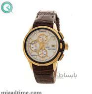 ساعت مچی ویولت زنانه کرنوگراف گرد چرمی طلایی صفحه سفید کد 0391/2L