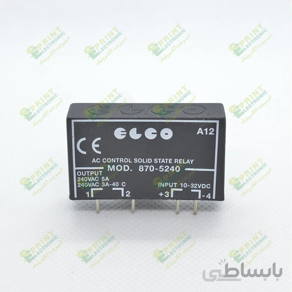رله الکترونیکی SSR روبردی 4 پایه تک فاز 5 آمپر DC/AC