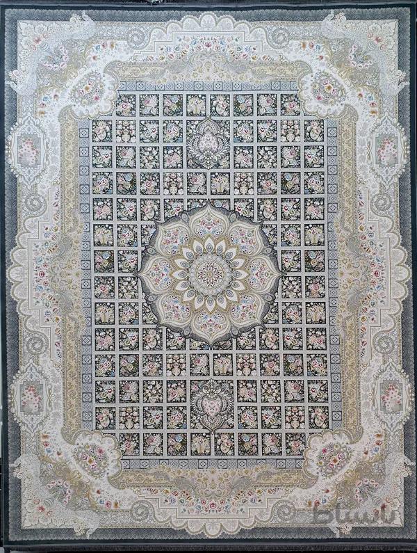 فرش طرح هزارتو دودی