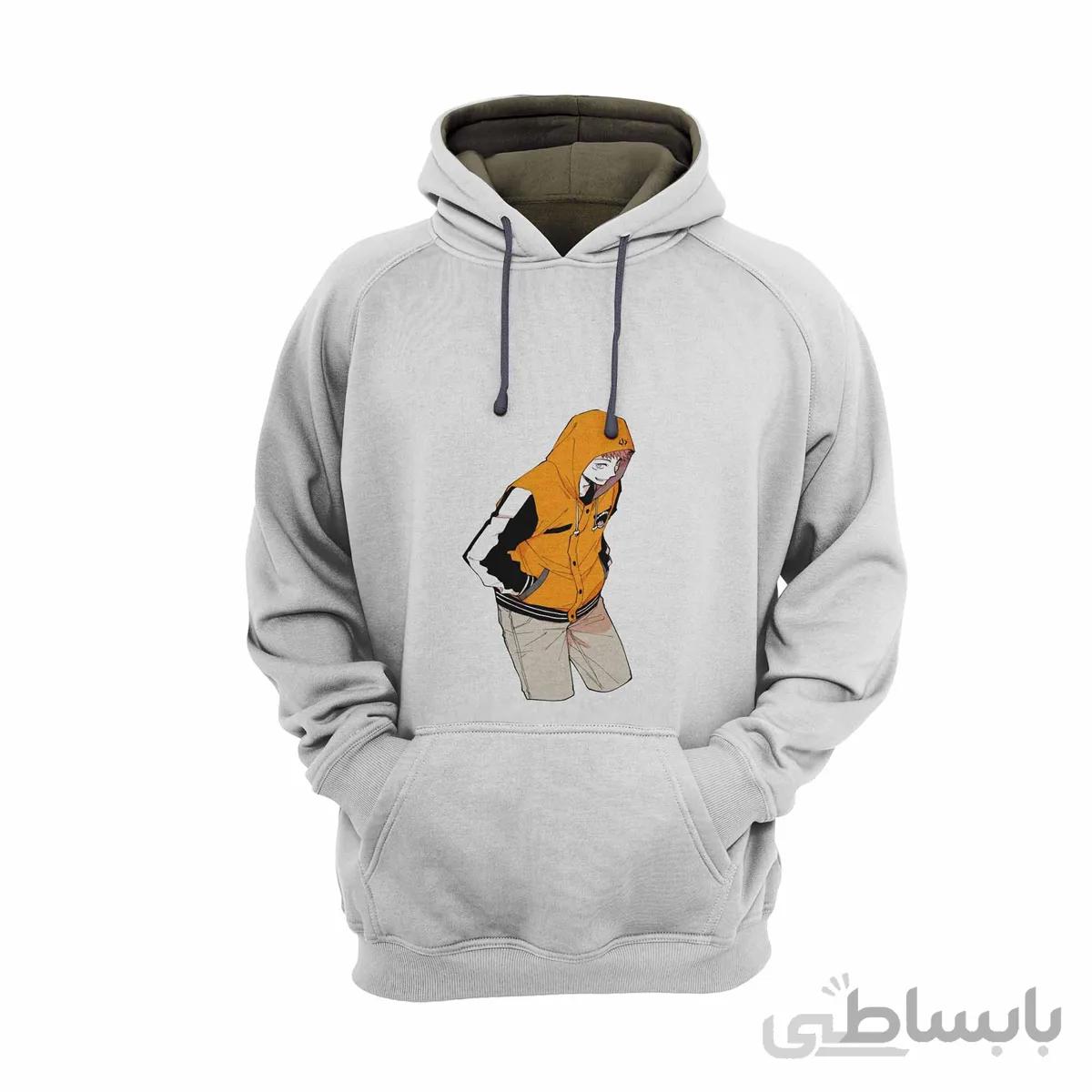 هودی سفید طرح انیمه جوجوتسو کایزن jujutsu kaisen