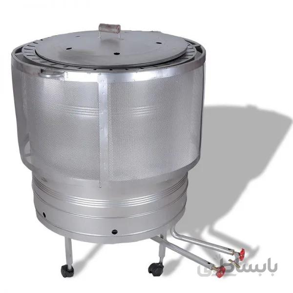 تنور گرد چرخ دار خانگی و رستورانی 3 نون