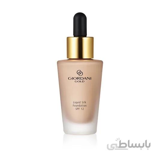 کرم پودر قطره چکانی جوردانی گلد 32921 ا GIORDANI GOLD LIQUID SILK FOUNDATION Light ivory spf12 32921