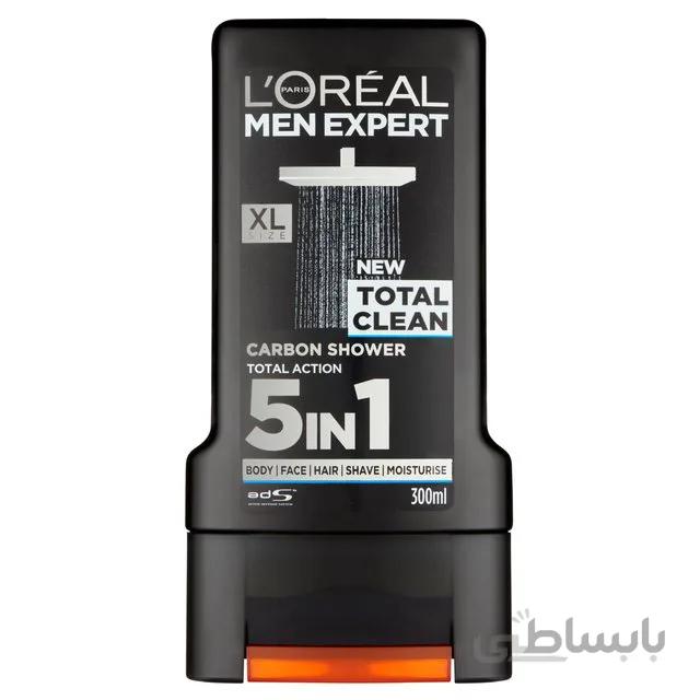 شامپو سر و بدن و صورت لورآل مدل total clean با حجم 300 میلی لیتر ا L'Oreal head body shampoo total clean model volume 300ml