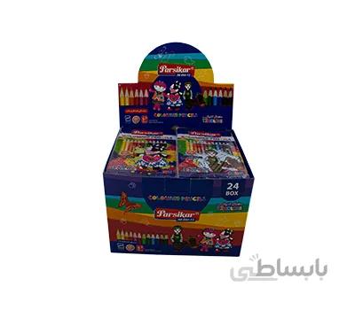 مداد رنگی جعبه فلزی تخت مدل JM890 پارسیکار