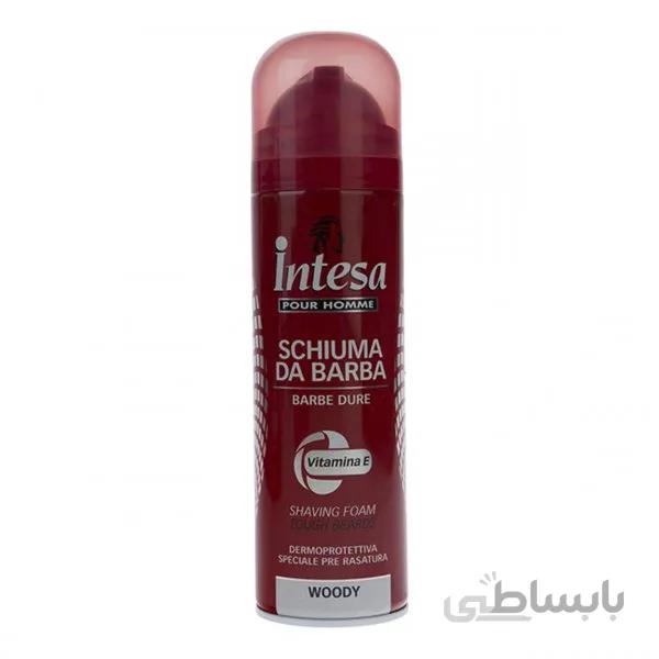 فوم اصلاح مردانه اینتسا مدل Woody حجم 300 میلی لیتر ا Intesa Woody Shaving Foam 300ml