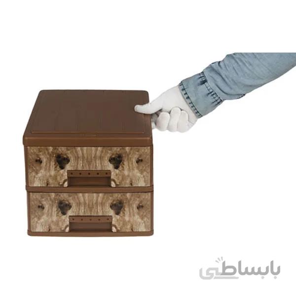 دراورA4 طرح دار 2طبقه هومکت سفید