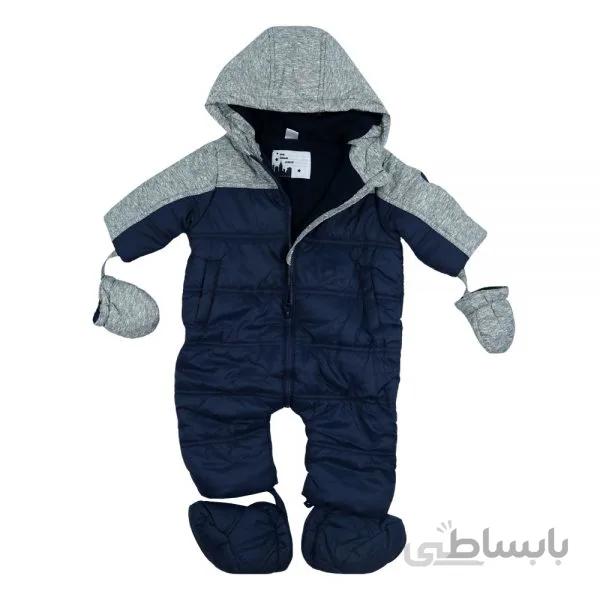 سرهمی کاپشنی جورابدار سرمه ای طوسی Tex Baby