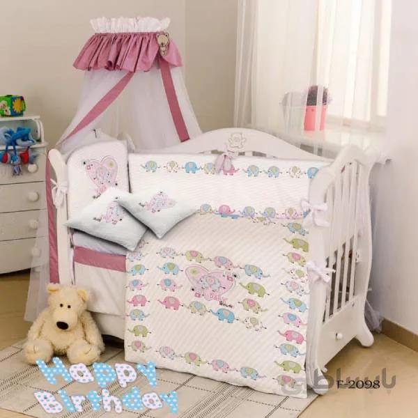 روتختی سه بعدی ساتن ابریشم ترک طرح عروسکی - کد F 2098