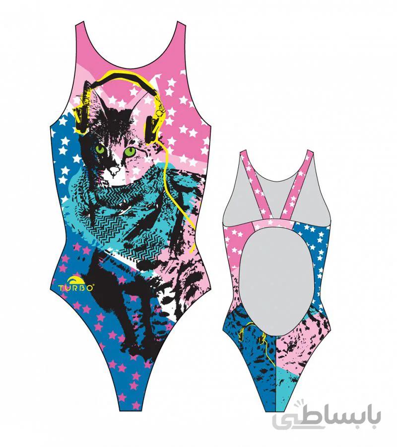 مایوی شنای زنانه توربو Cat Thick Strap ا Turbo women swimsuit Cat Thick Strap