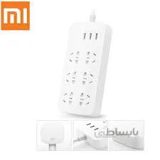 شش راهی برق و شارژر شیائومی مدل CXB6-1QM ا Xiaomi Power Strip and Charger - CXB6-1QM