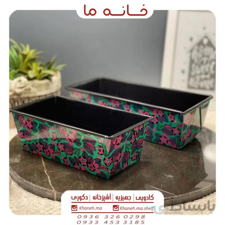 قالب کیک و ژله مستطیل مدل گلدار