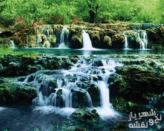 نخ و نقشه تابلو فرش طرح رودخانه زیبا کد n-7524