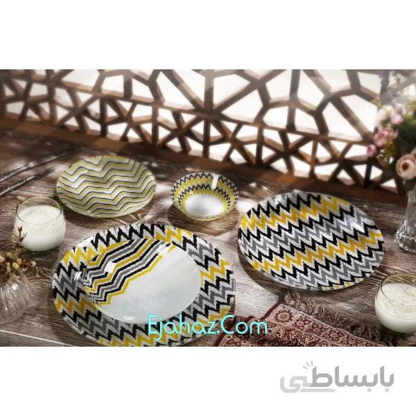 سرویس غذاخوری 25 پارچه ظروف شیشه ای طرح نکیسا آرکوفام