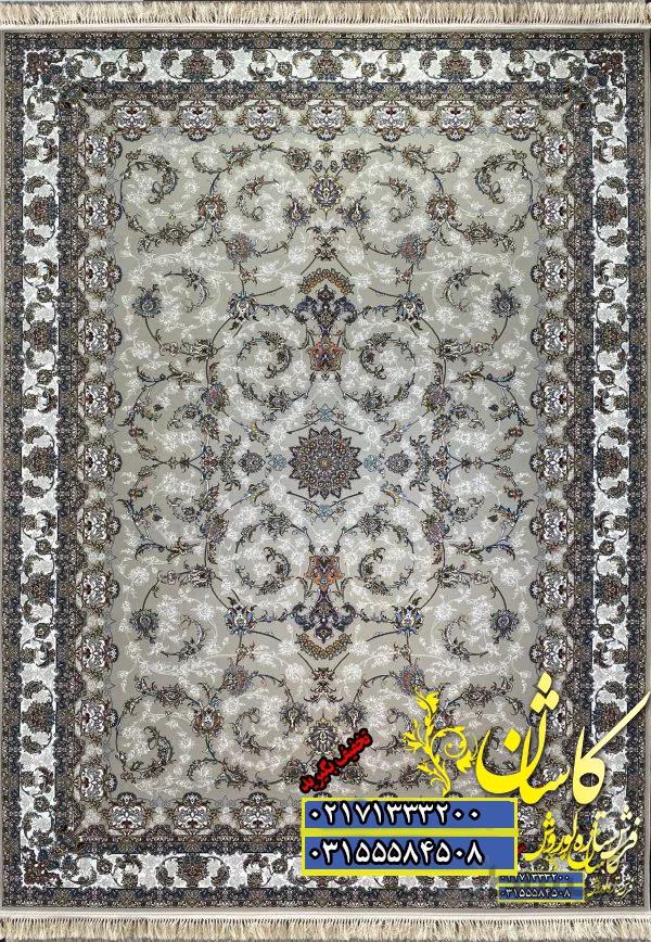 فرش کاشان 1000 شانه رنگ فیلی نقشه بهشت